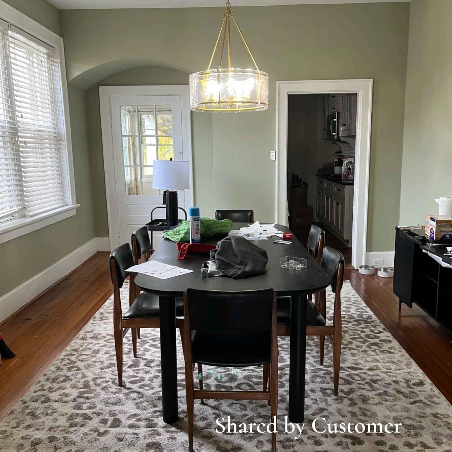 Glowlings 5-Light Modern 21"Wide Lantern Drum Textured Water Ripple Clear Glass Chandelier