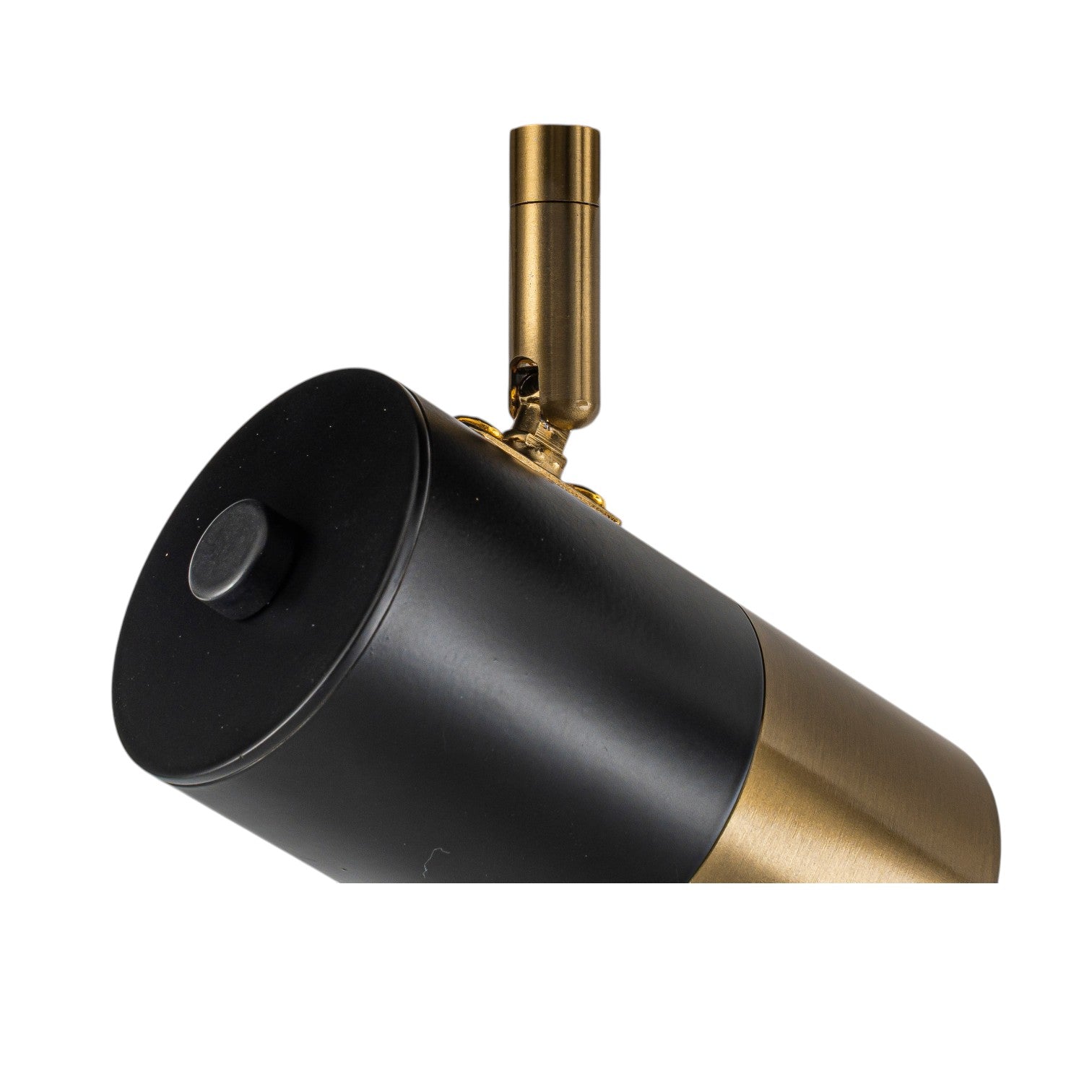 Glowlings 5-Light Modern Black and Antique Brass Track Lighting Kit 180° Rotatable Directional Flush Mount
