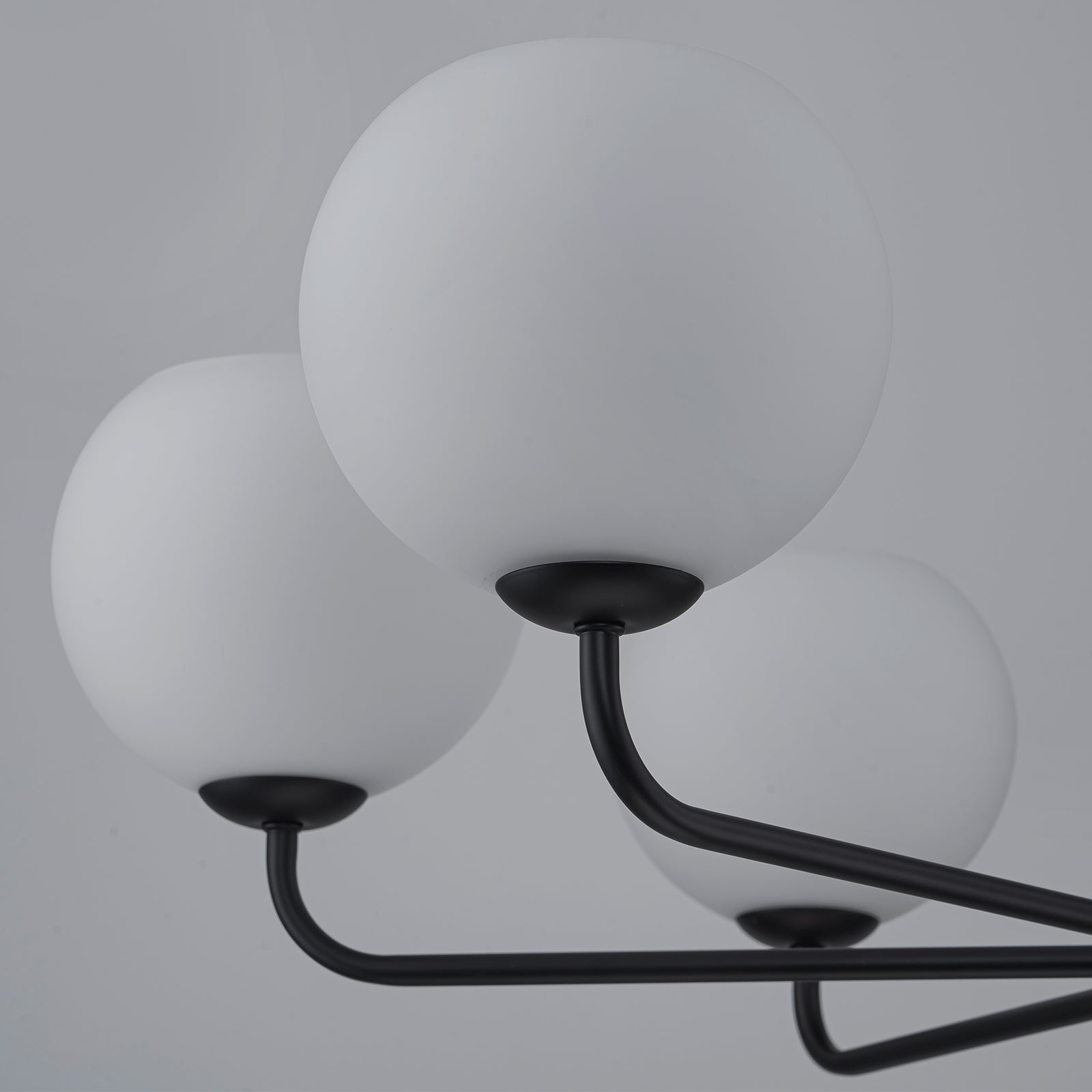 Glowlings 6-Light Contemporary 35"Wide Large Opal Glass Sputnik Chandelier