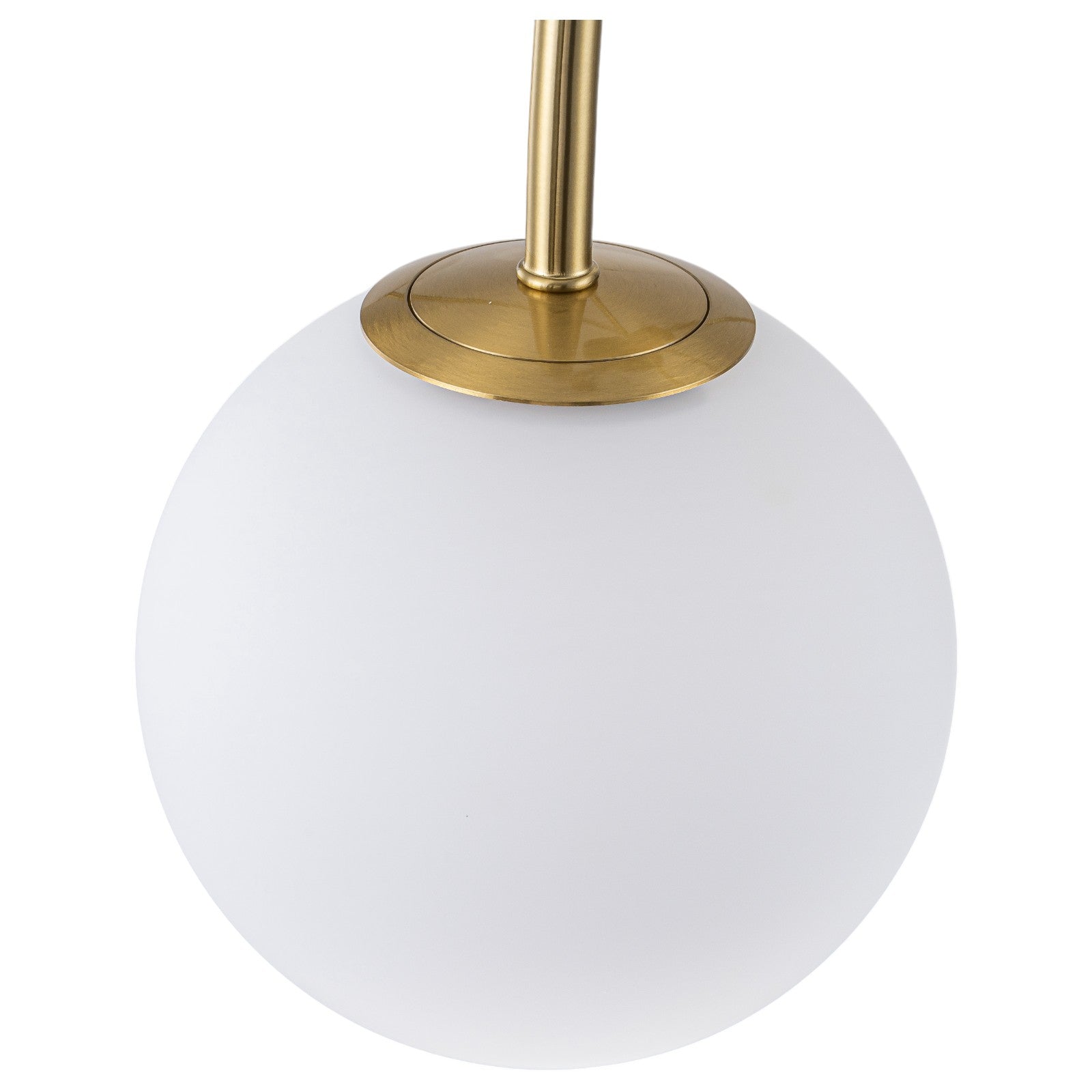 Glowlings 6-Light Mid-Century Modern 27"Wide Brass Globe Opal Glass Semi-Flush Mount