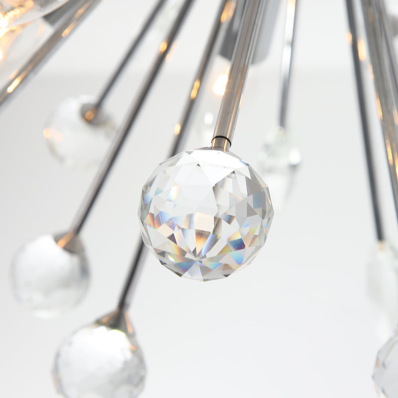 Glowlings 6-Light Mid-century Sputnik Crystal Flush Mount