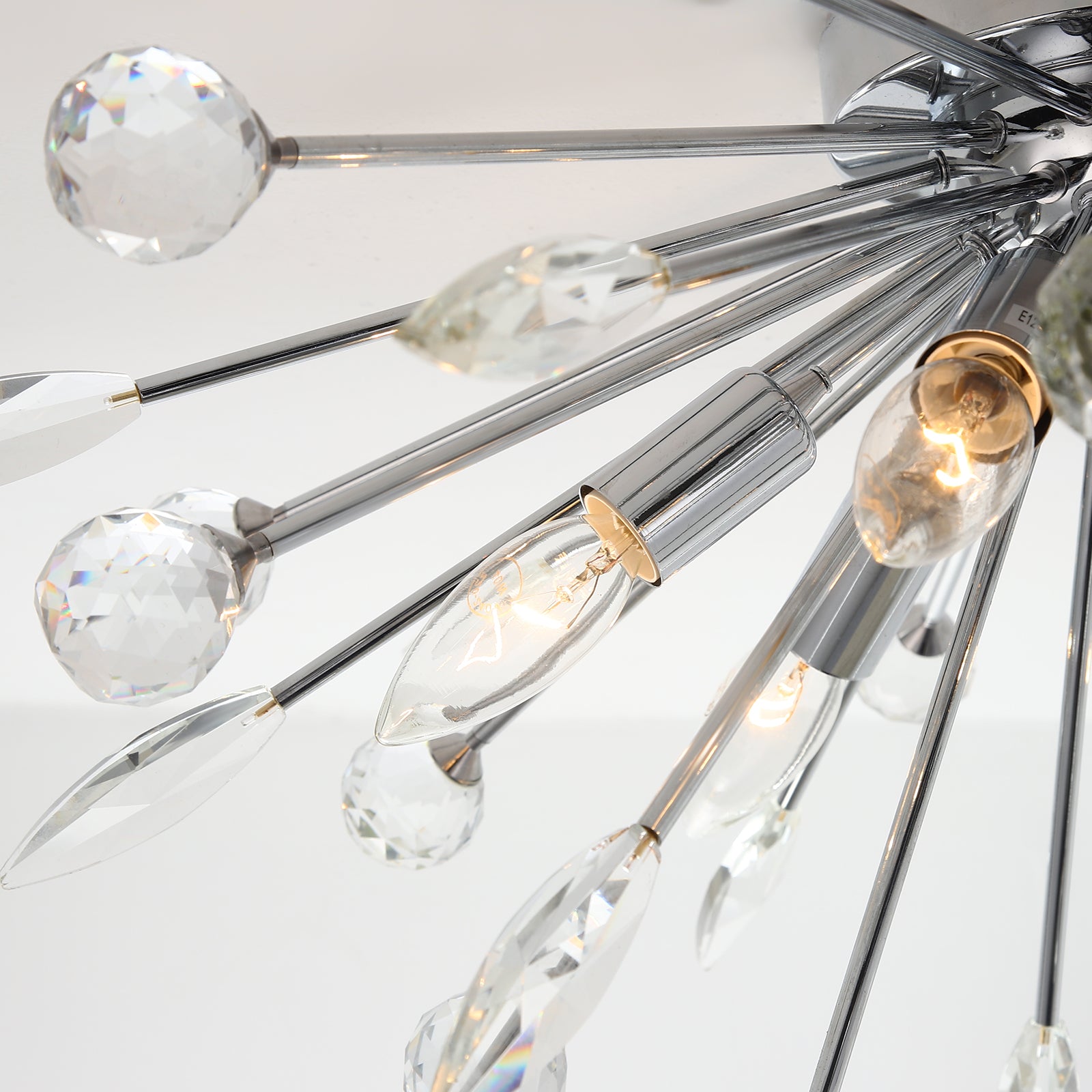 Glowlings 6-Light Mid-century Sputnik Crystal Flush Mount
