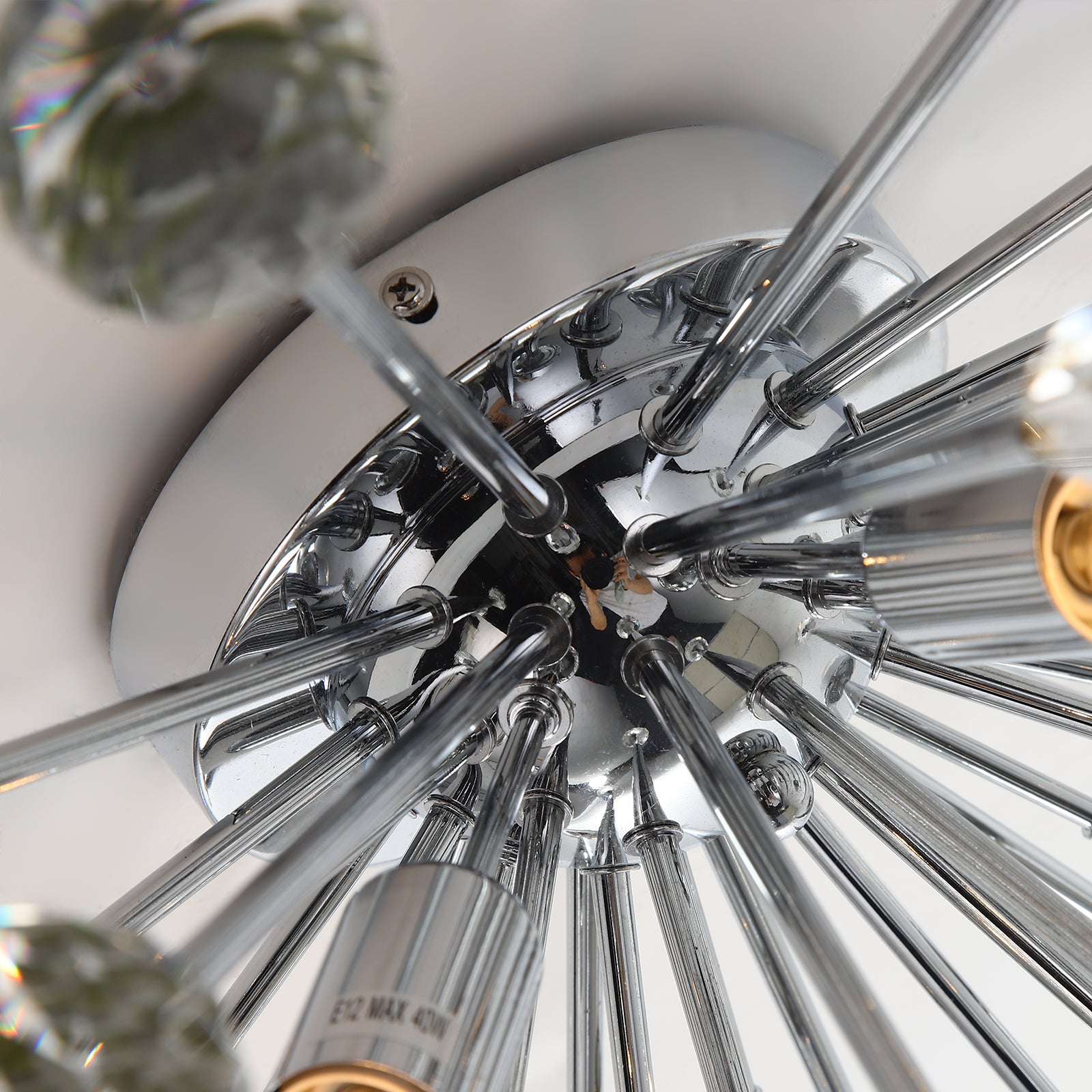 Glowlings 6-Light Mid-century Sputnik Crystal Flush Mount