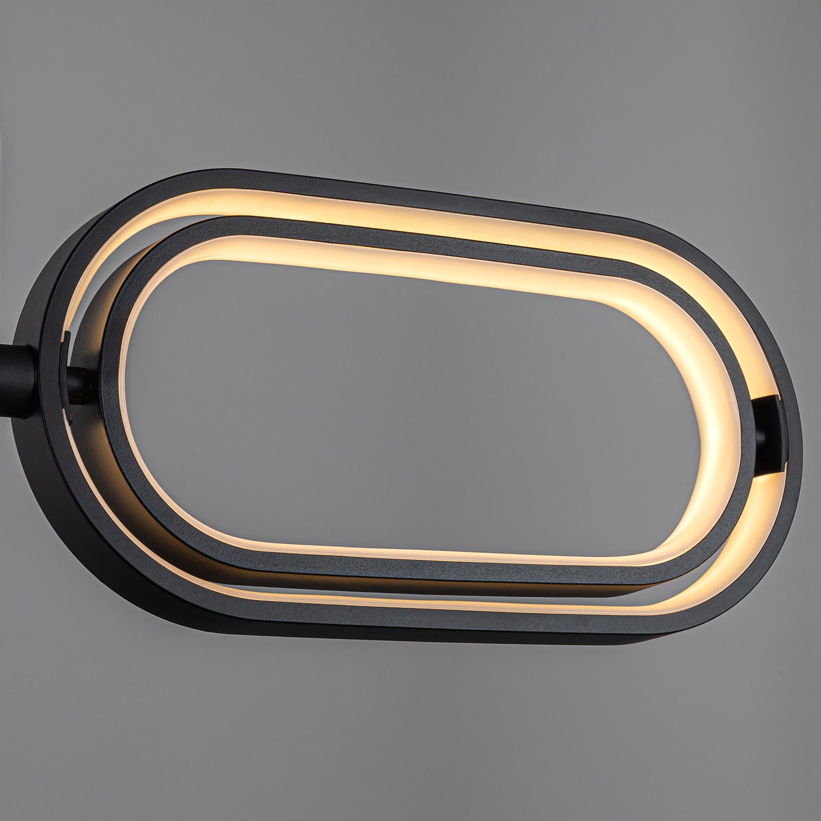 Glowlings 6-Light Modern 360°Rotate Mini Oval Linear LED Black Pendant Light for Kitchen Island