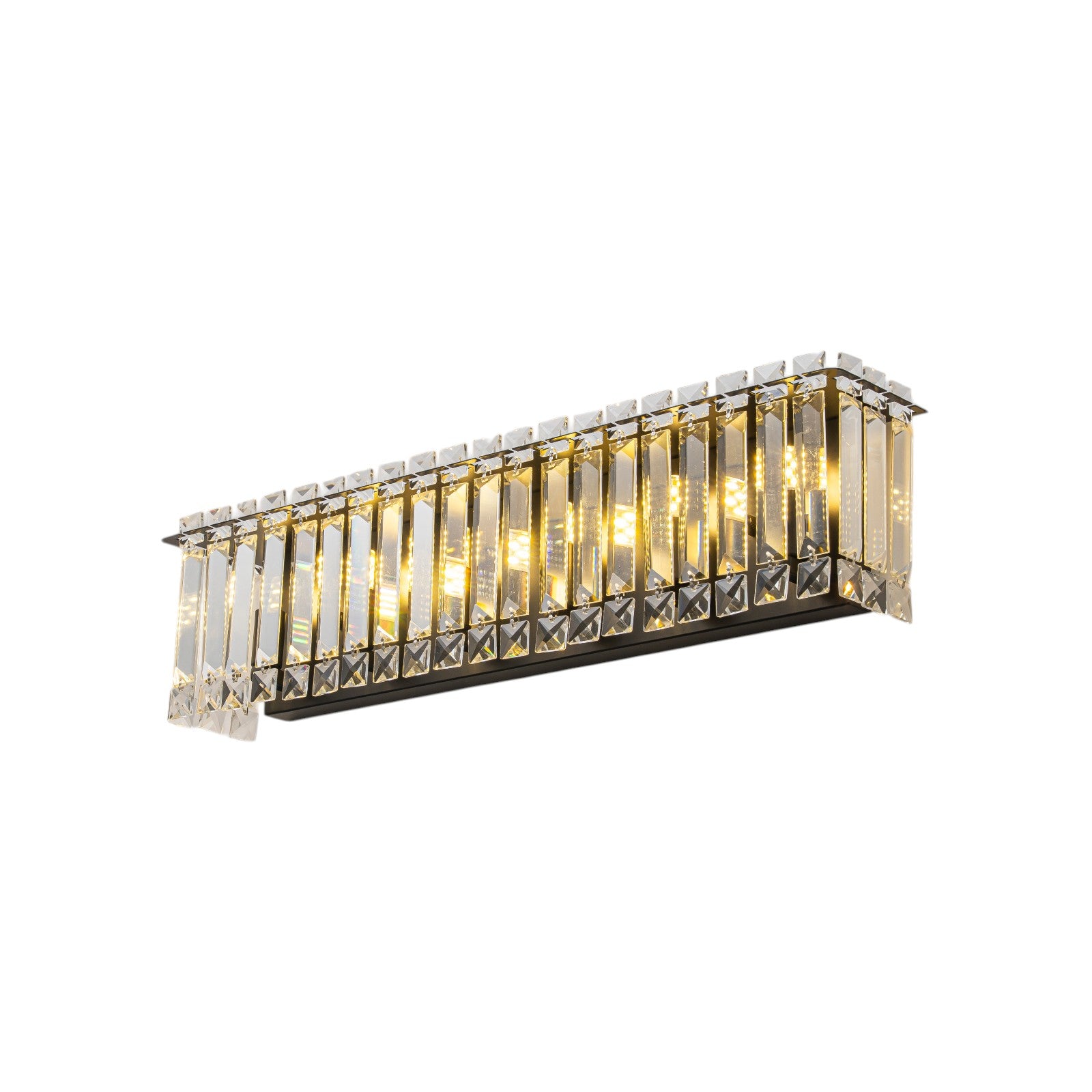 Glowlings 6-Light Modern 23"Wide Dimmable Linear Crystal Bathroom Vanity Light Over Mirror
