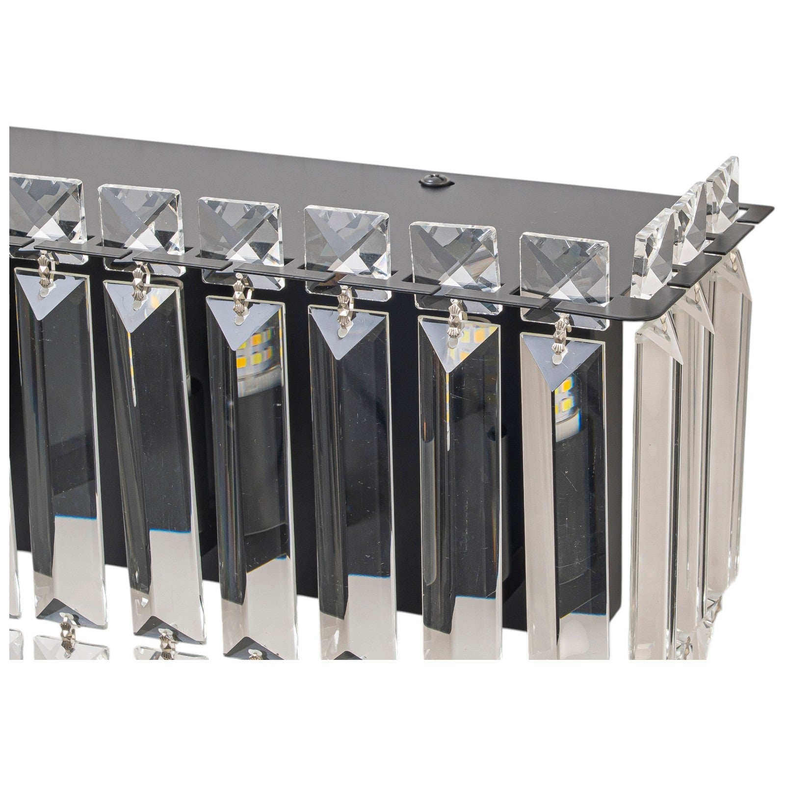 Glowlings 6-Light Modern 23"Wide Dimmable Linear Crystal Bathroom Vanity Light Over Mirror