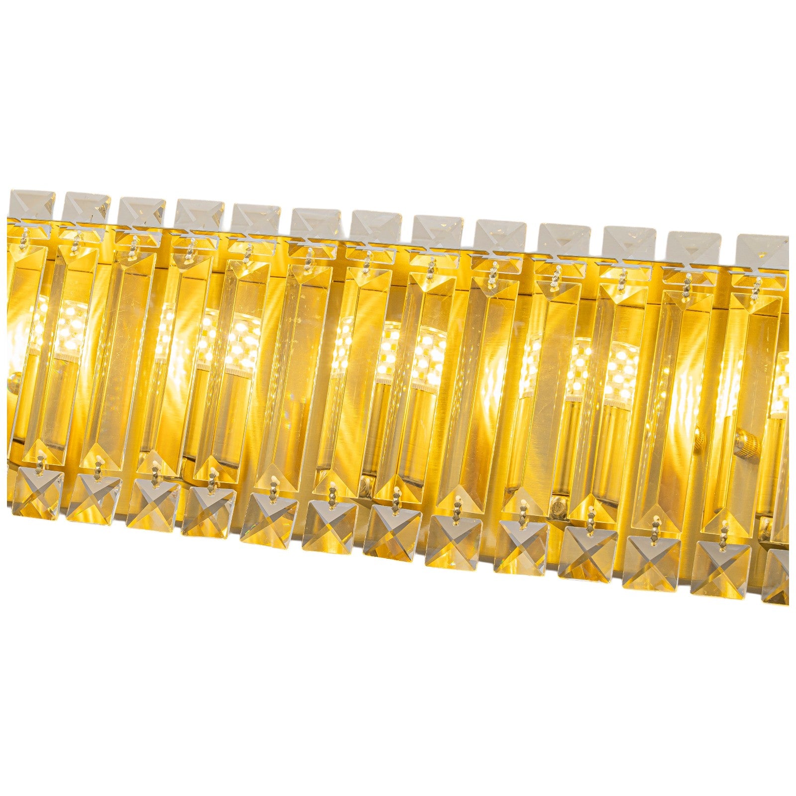 Glowlings 6-Light Modern 23"Wide Dimmable Linear Crystal Bathroom Vanity Light Over Mirror