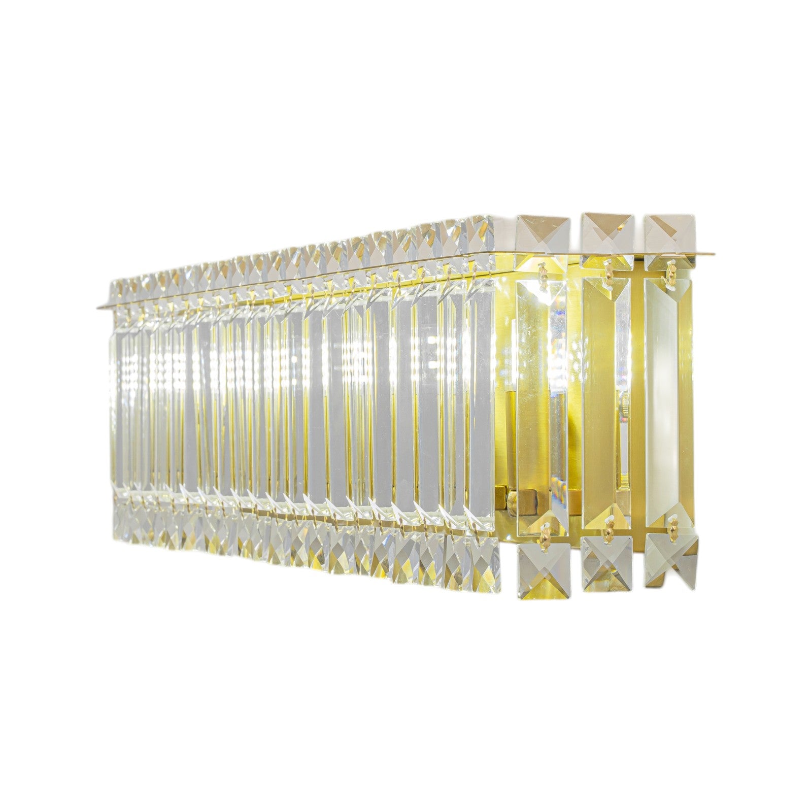 Glowlings 6-Light Modern 23"Wide Dimmable Linear Crystal Bathroom Vanity Light Over Mirror