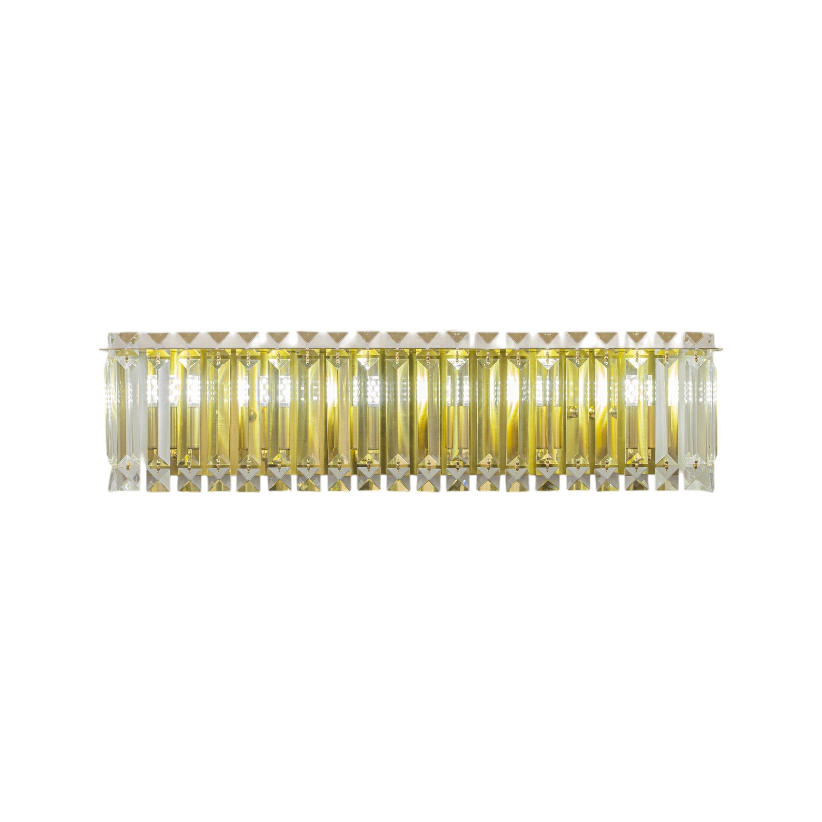 Glowlings 6-Light Modern 23"Wide Dimmable Linear Crystal Bathroom Vanity Light Over Mirror