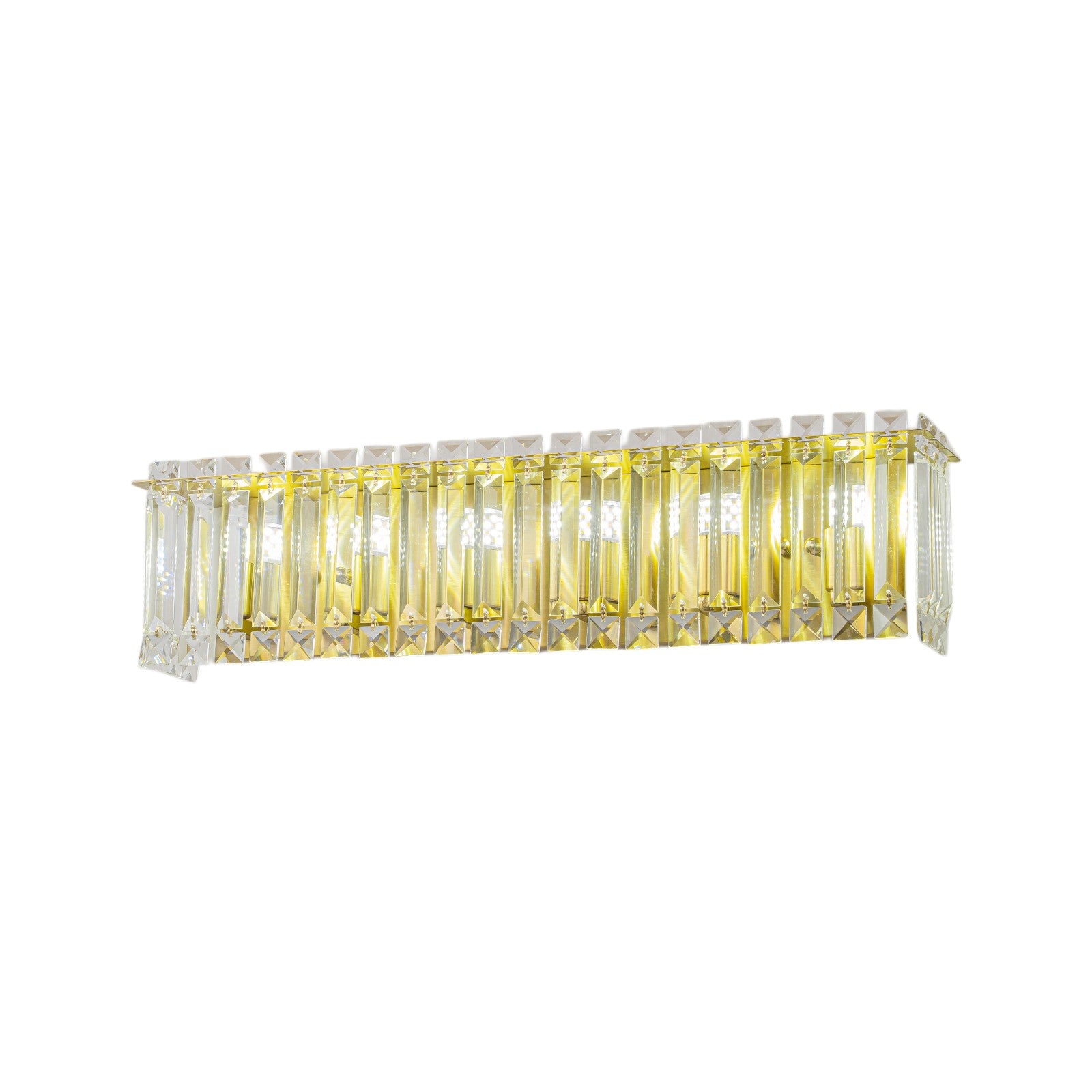 Glowlings 6-Light Modern 23"Wide Dimmable Linear Crystal Bathroom Vanity Light Over Mirror