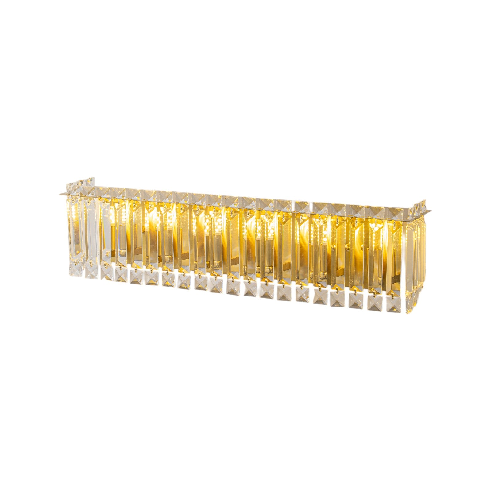 Glowlings 6-Light Modern 23"Wide Dimmable Linear Crystal Bathroom Vanity Light Over Mirror
