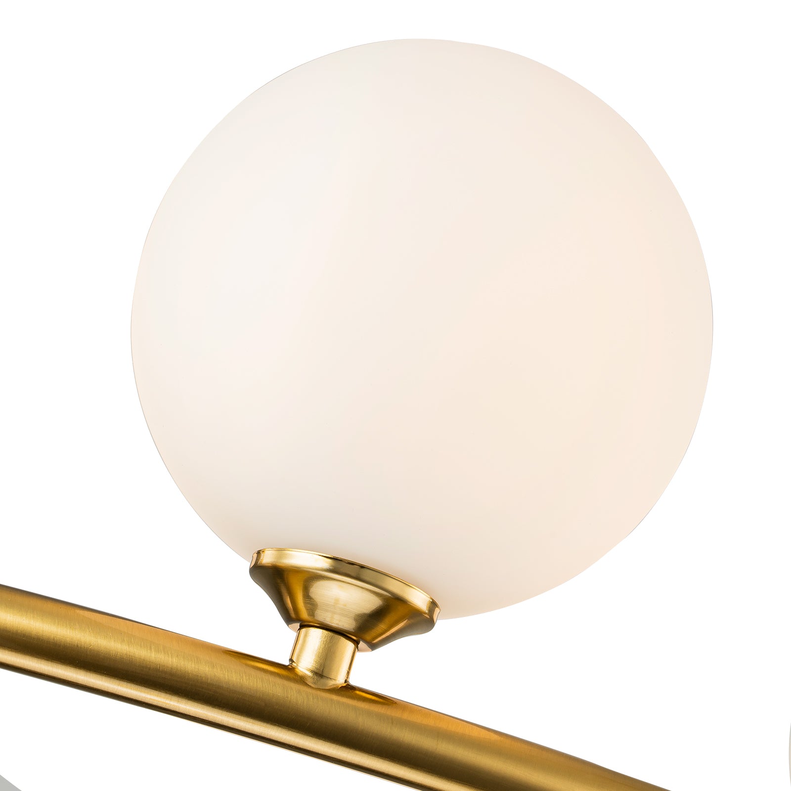 Glowlings 6/8-Light Modern Opal Glass Globe Brass Round Chandelier