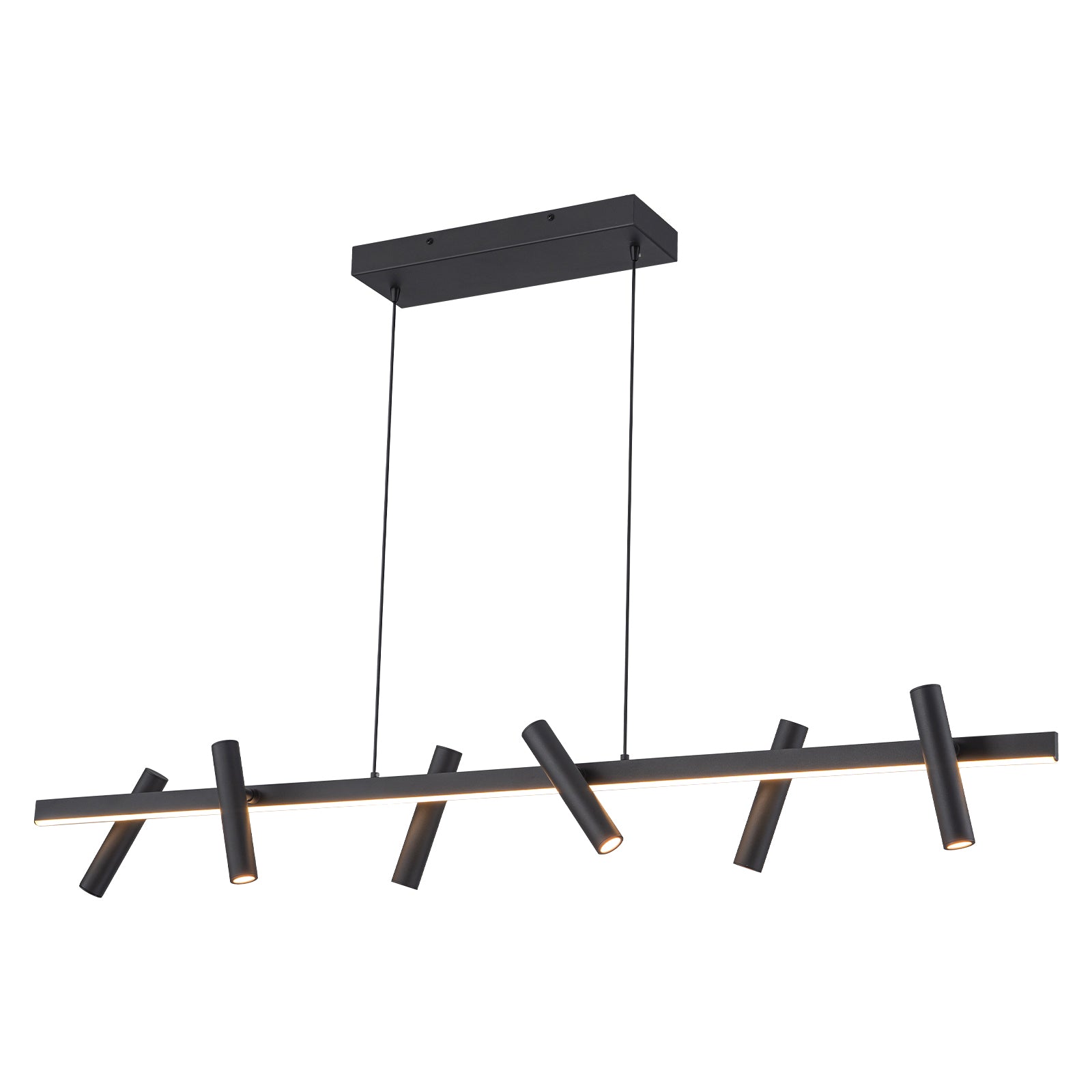 Glowlings 7-Light Modern 47"Wide LED Spotlight Linear Pendent Light Island Light