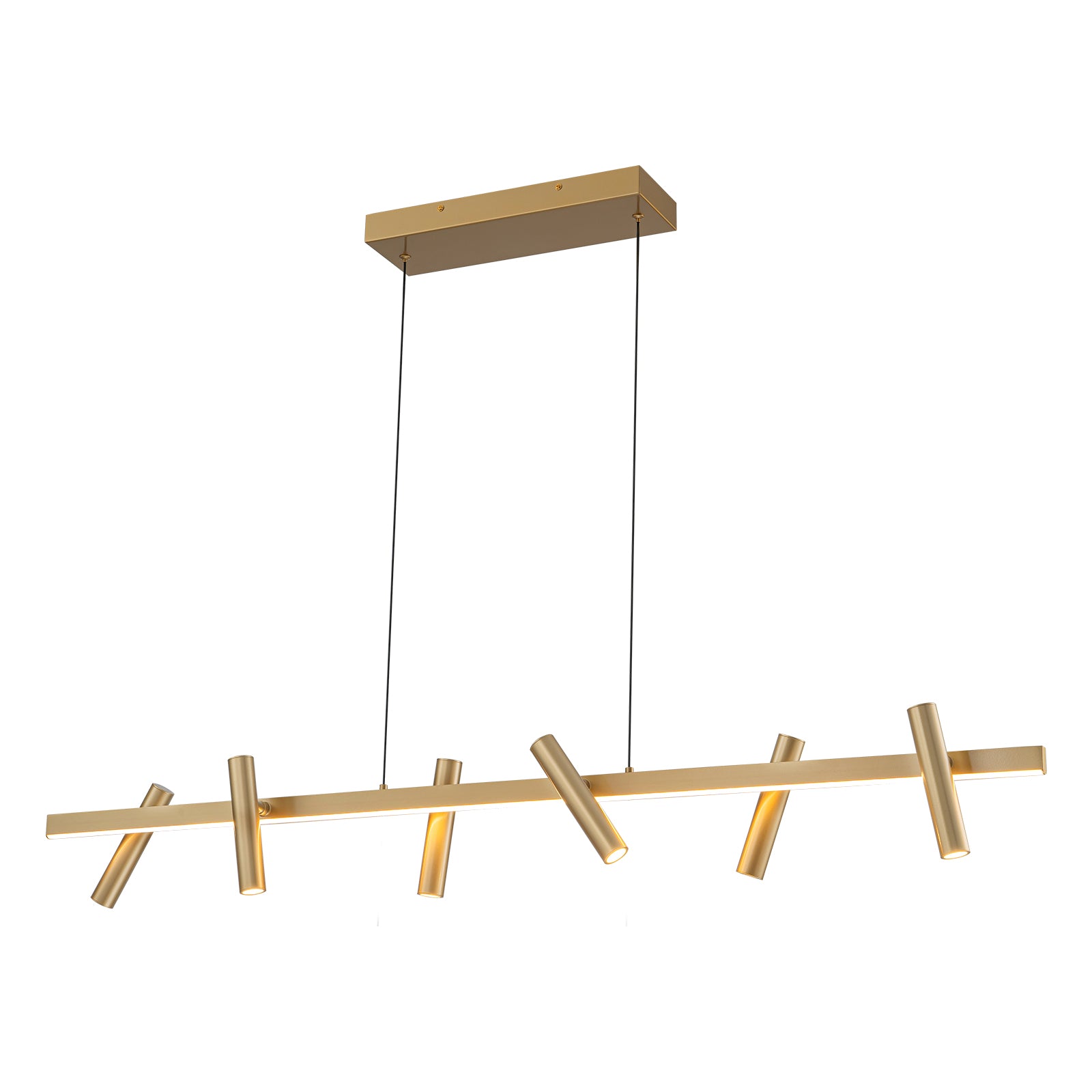 Glowlings 7-Light Modern 47"Wide LED Spotlight Linear Pendent Light Island Light