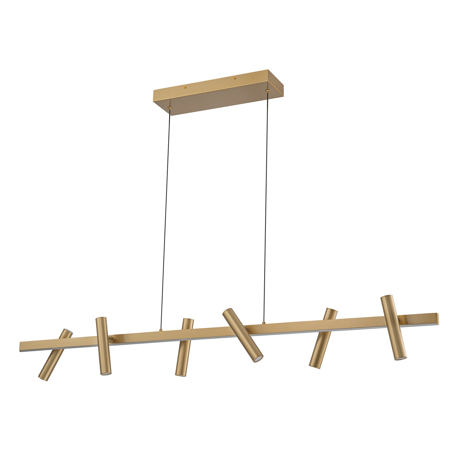 Glowlings 7-Light Modern 47"Wide LED Spotlight Linear Pendent Light Island Light