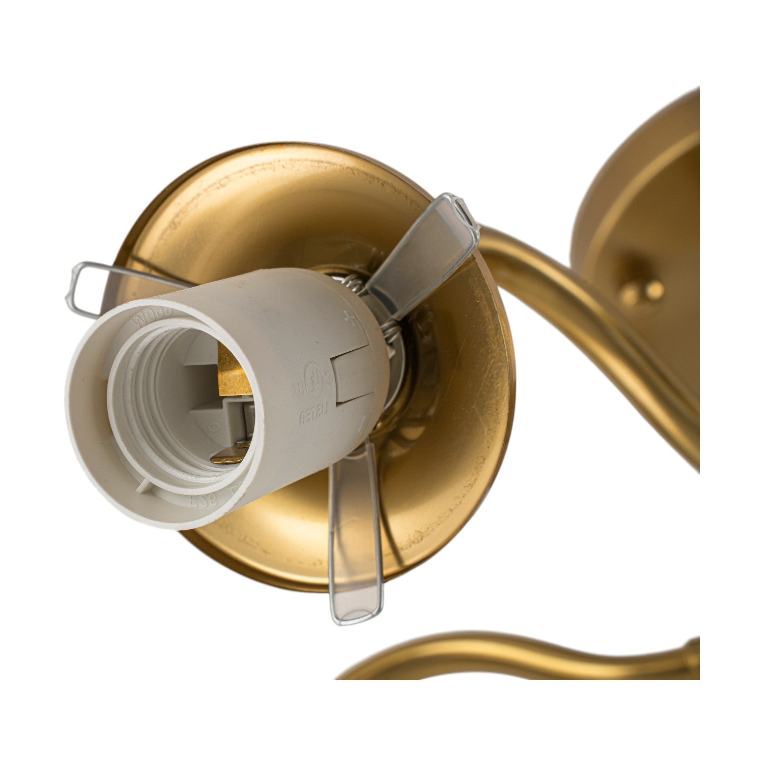 Glowlings 7-Light Modern Sputnik Semi-Flush Mount Ceiling Light, Brushed Brass & Opal Glass Globes