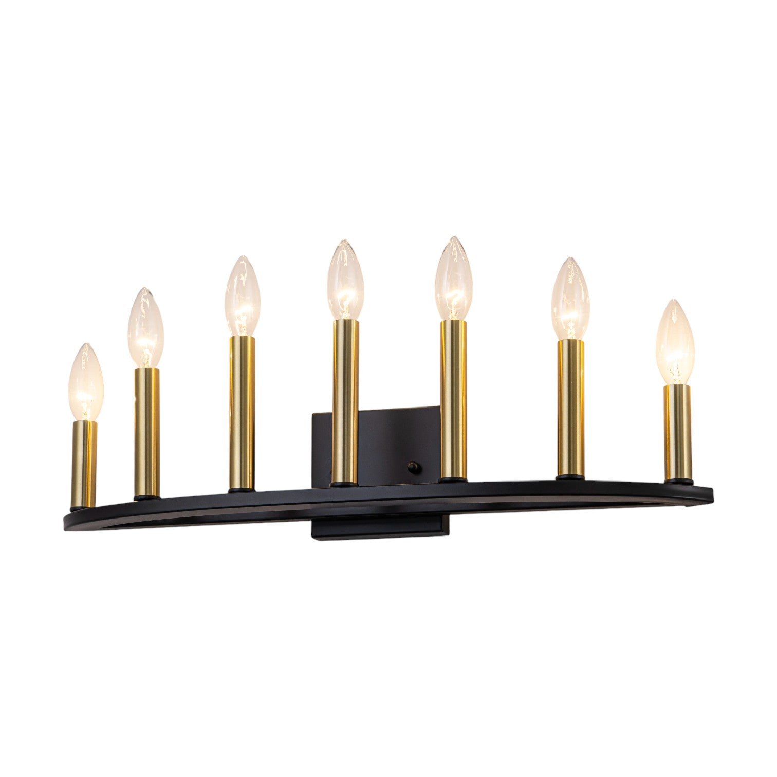 Glowlings 7-Light Traditional 23"Wide Aged Brass Candelabra Wall Sconce Bathroom Vanity Light
