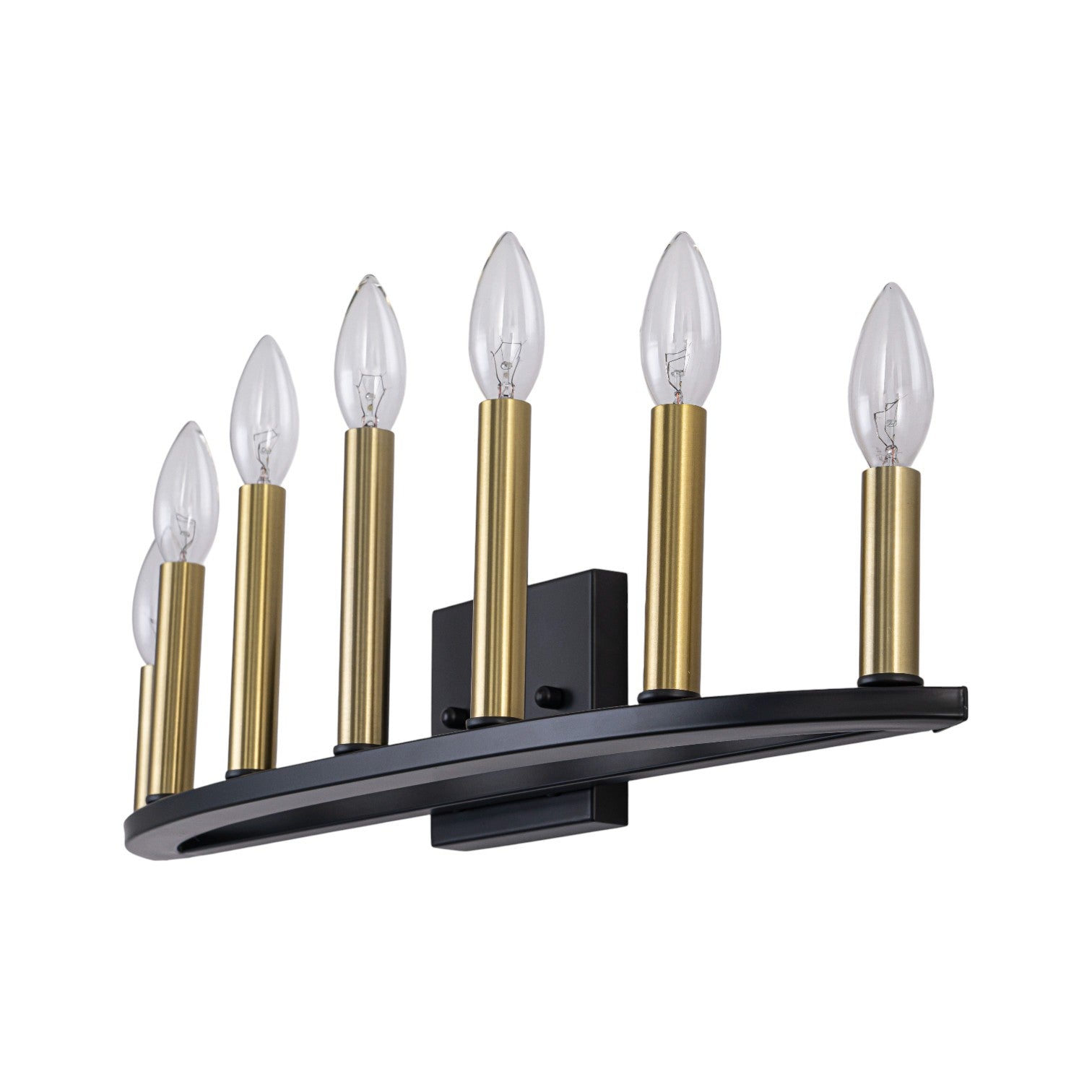 Glowlings 7-Light Traditional 23"Wide Aged Brass Candelabra Wall Sconce Bathroom Vanity Light