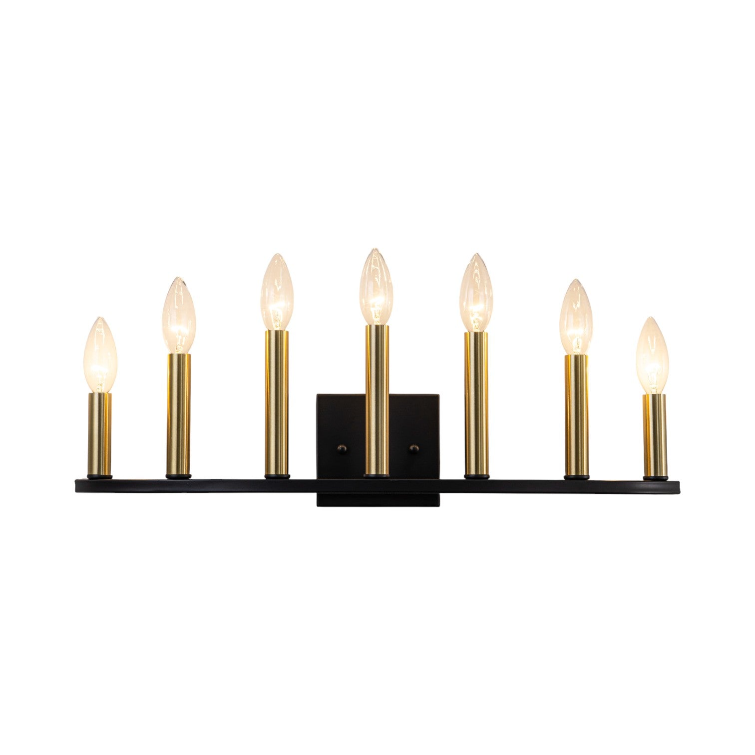 Glowlings 7-Light Traditional 23"Wide Aged Brass Candelabra Wall Sconce Bathroom Vanity Light