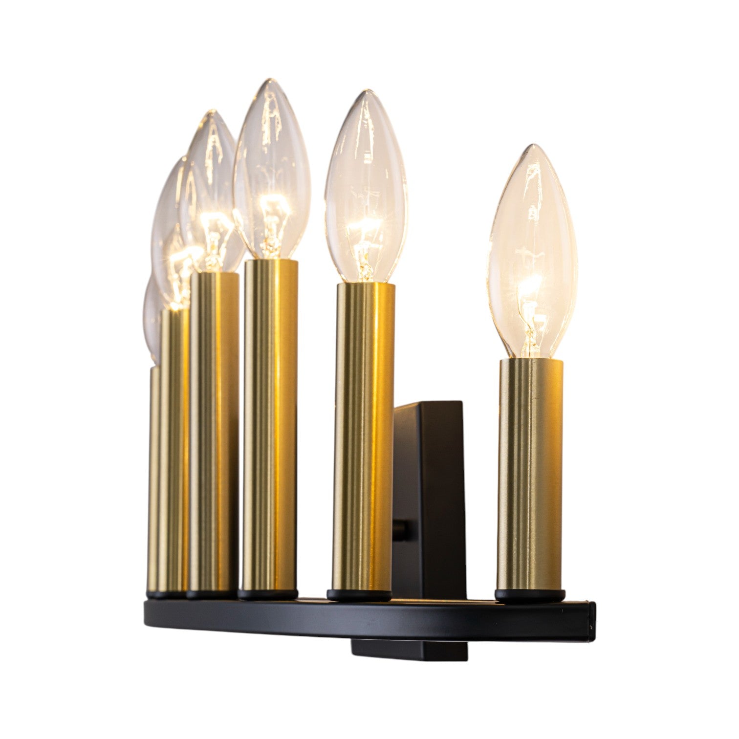 Glowlings 7-Light Traditional 23"Wide Aged Brass Candelabra Wall Sconce Bathroom Vanity Light