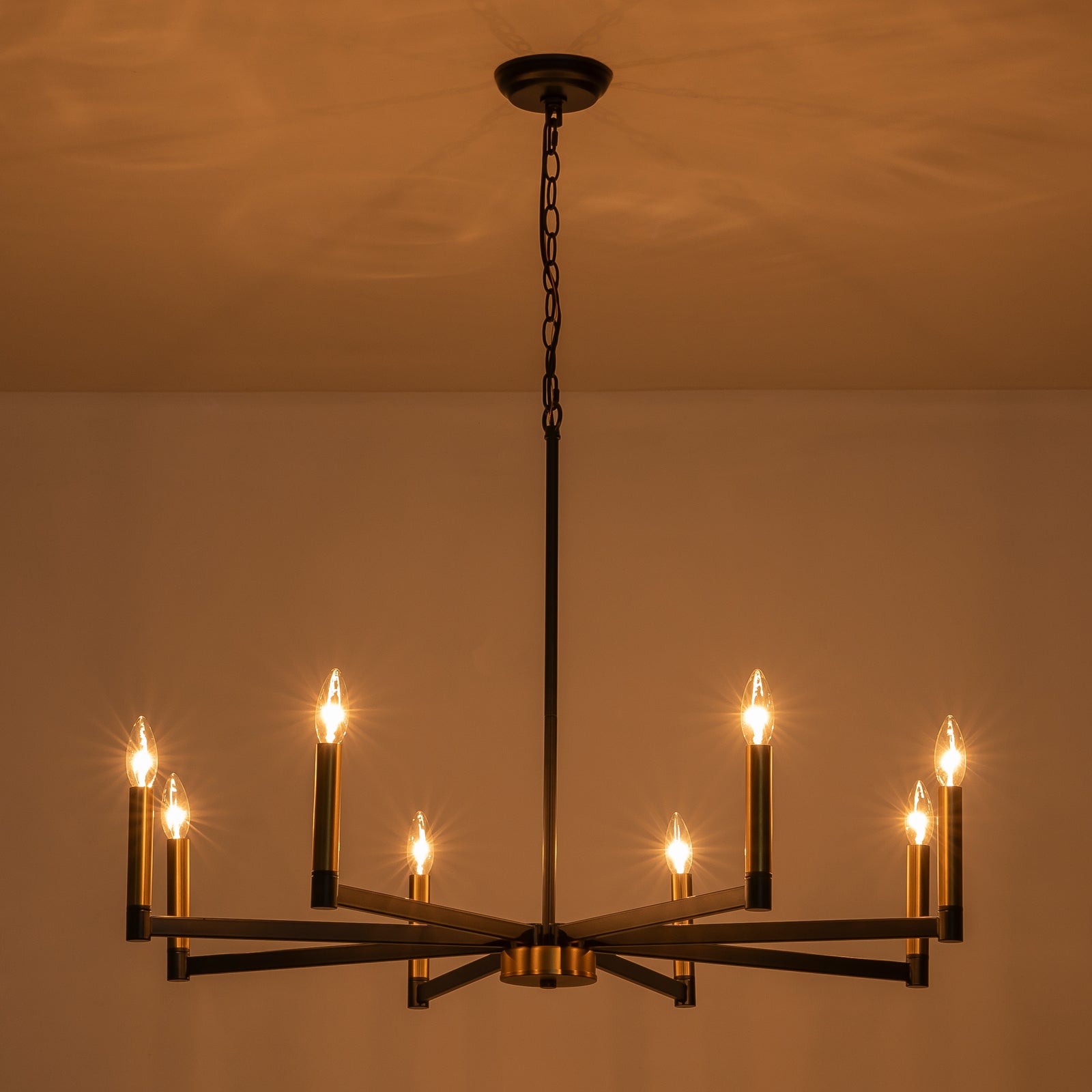 Glowlings 8-Light 35"Wide Large Classic Dimmable Candle Style Ring Chandelier