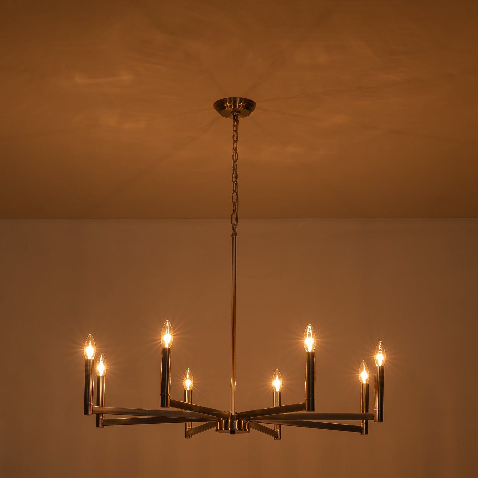 Glowlings 8-Light 35"Wide Large Classic Dimmable Candle Style Ring Chandelier