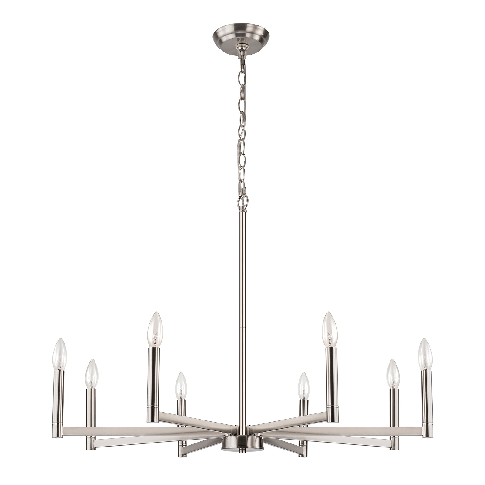 Glowlings 8-Light 35"Wide Large Classic Dimmable Candle Style Ring Chandelier