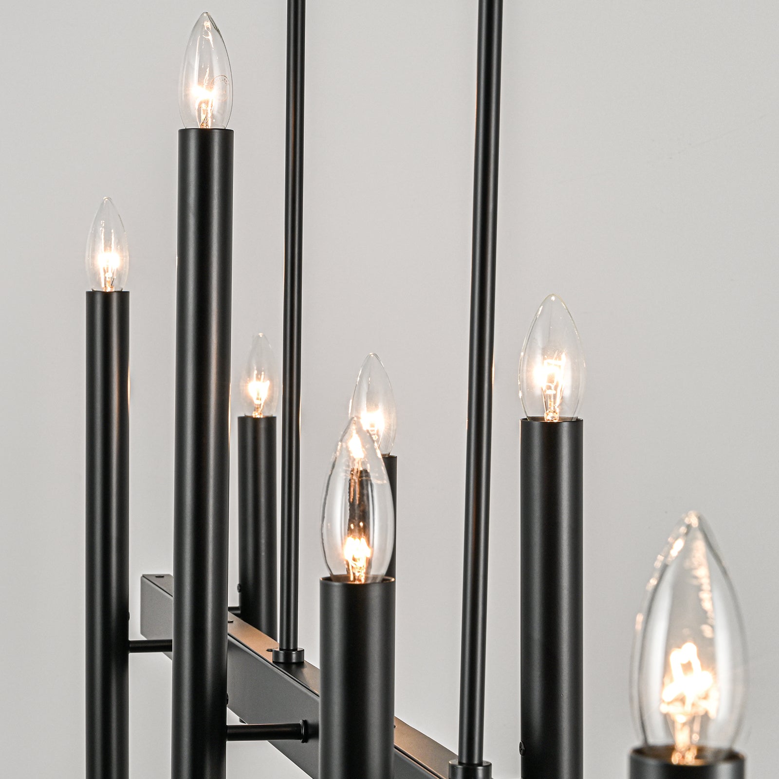 Glowlings 8-Light 57''Wide Dimmable Candle Style Linear Chandelier Island Light