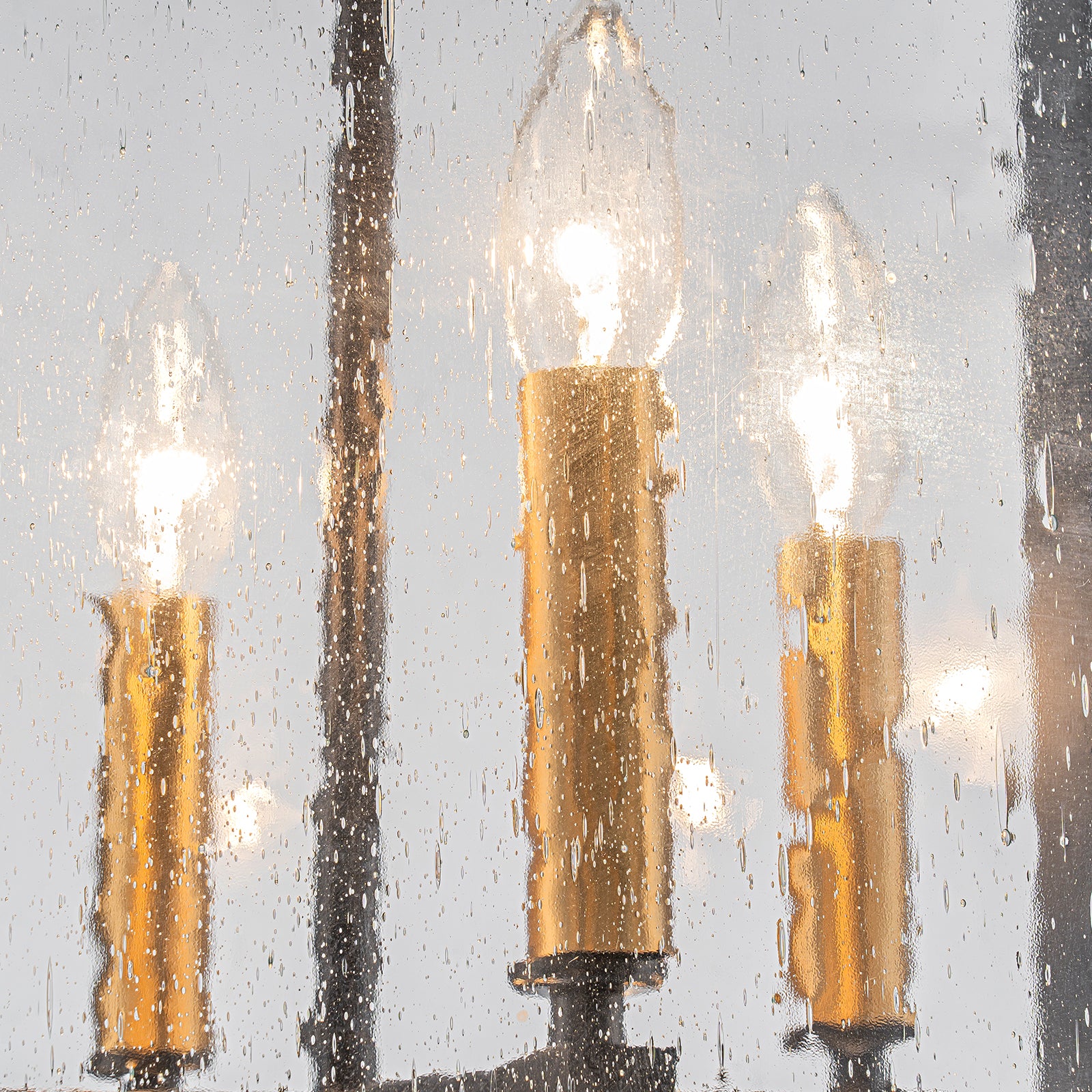 Glowlings 8-Light Farmhouse 18"Wide Lantern Cylinder Seeded Clear Glass Chandelier