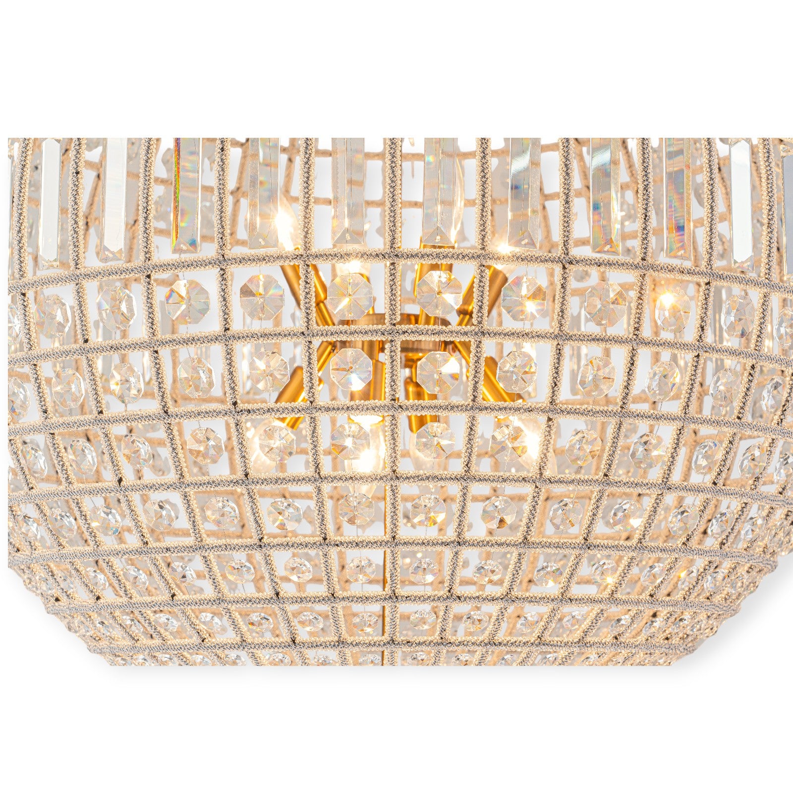 Glowlings 8-Light Luxury Empire 32"Wide Oversized Brass Globe Beaded Handmade Crystal Chandelier