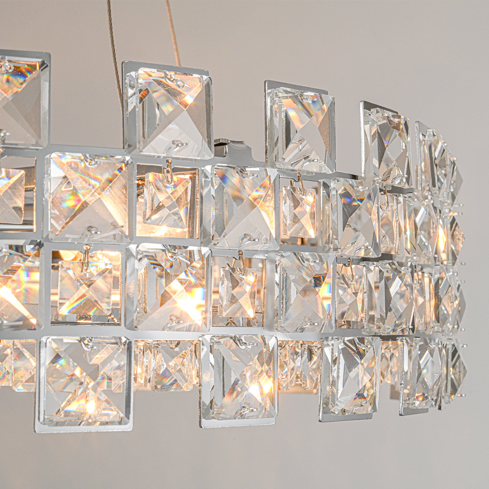 Glowlings 8-Light Modern 23"Wide Glam Round Drum Crystal Chandelier