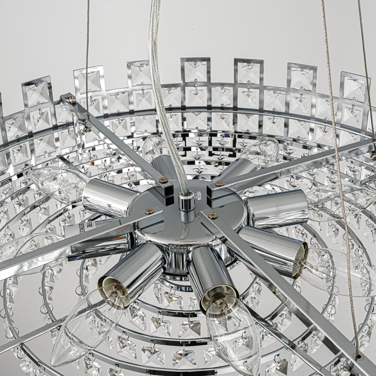 Glowlings 8-Light Modern 23"Wide Glam Round Drum Crystal Chandelier