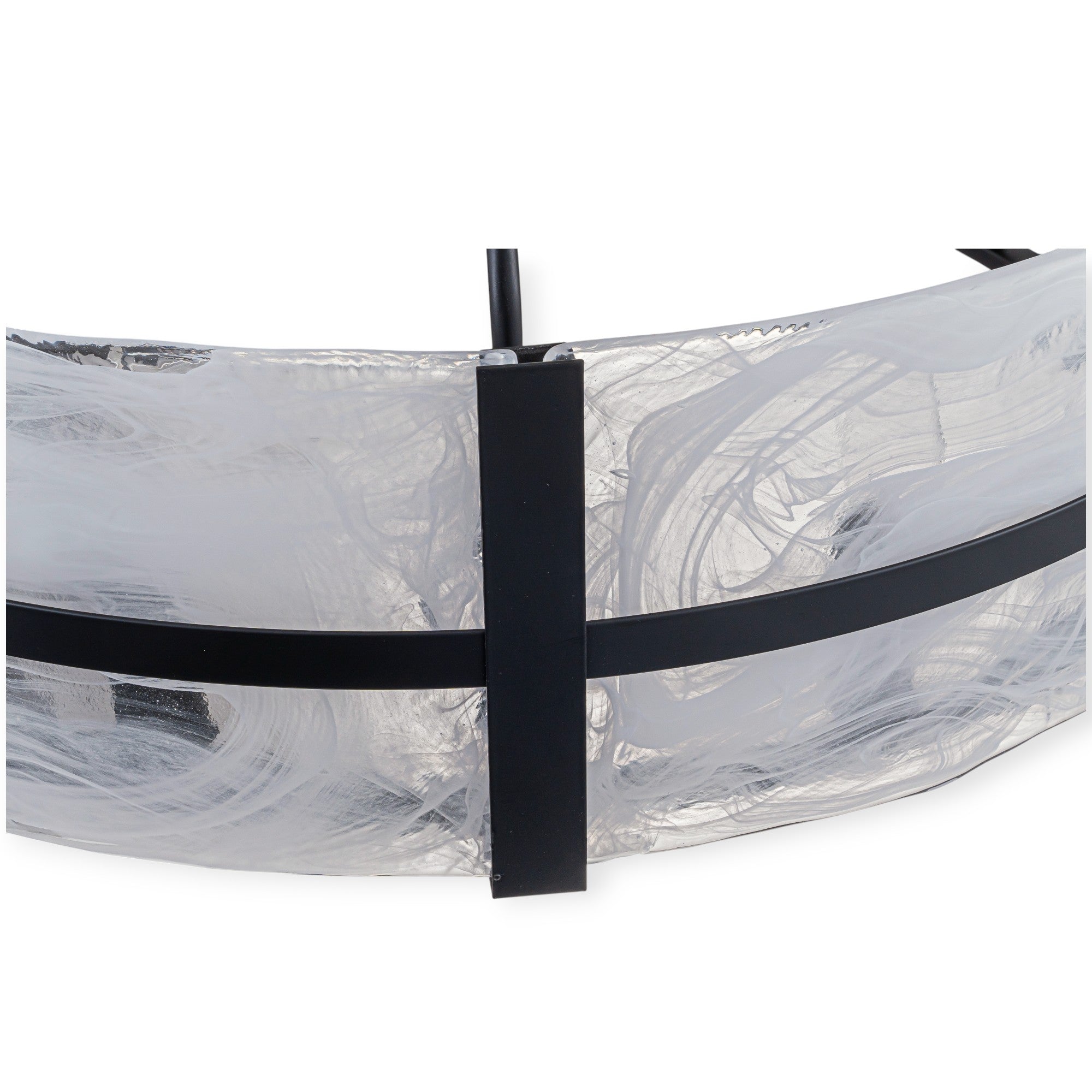 Glowlings 8-flammiger moderner, 28" breiter, großer, runder Trommel-Kronleuchter aus klarem Glas