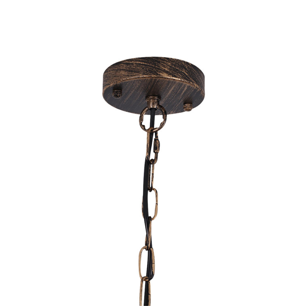 Glowlings 9-Light Vintage Bronze Branch Candle Style Crystal Chandelier