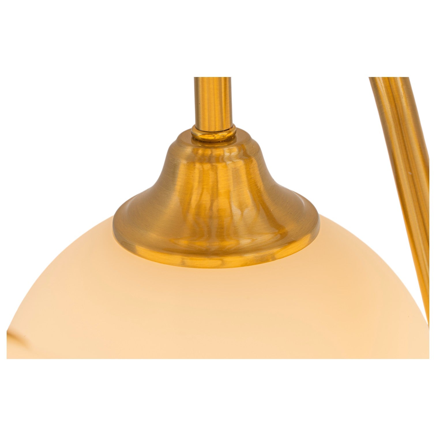 Glowlings 9-Light Modern Brushed Gold Opal Glass Cluster Sputnik Sphere Semi-Flush Mount Ceiling Light