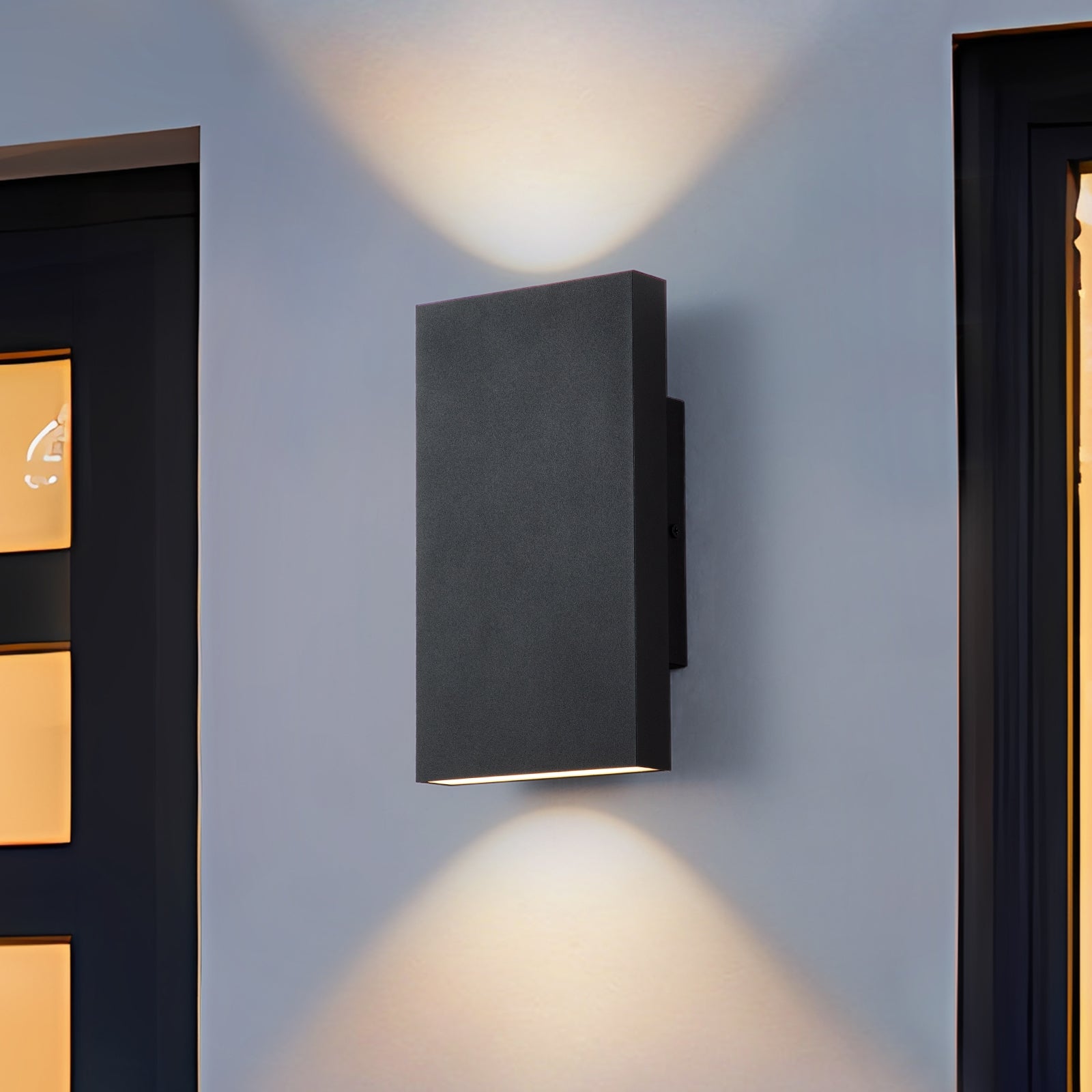 Outside up and down lights black cheap