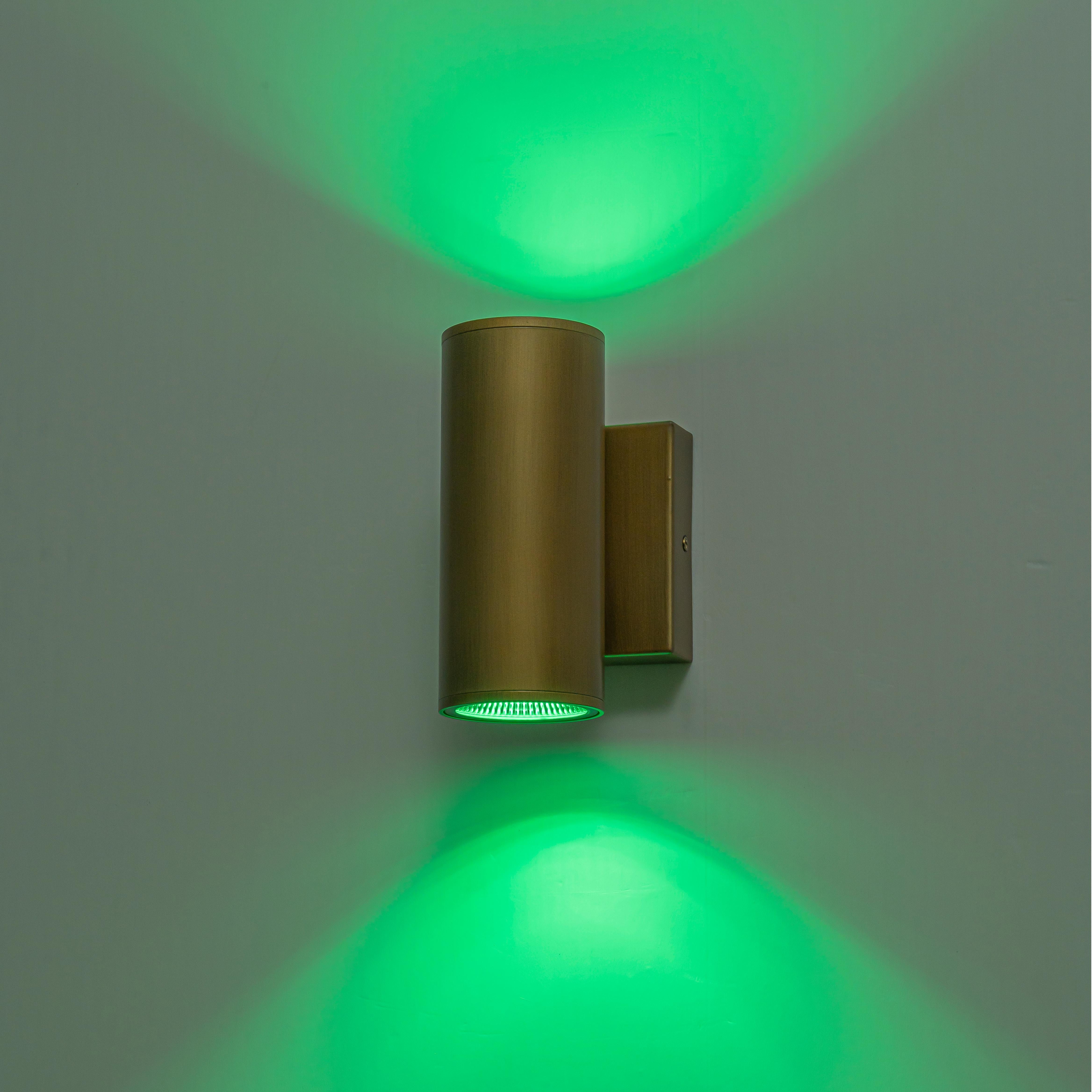 Glowlings 2-Light Modern LED Outdoor Cylinder Armed Wall Sconce