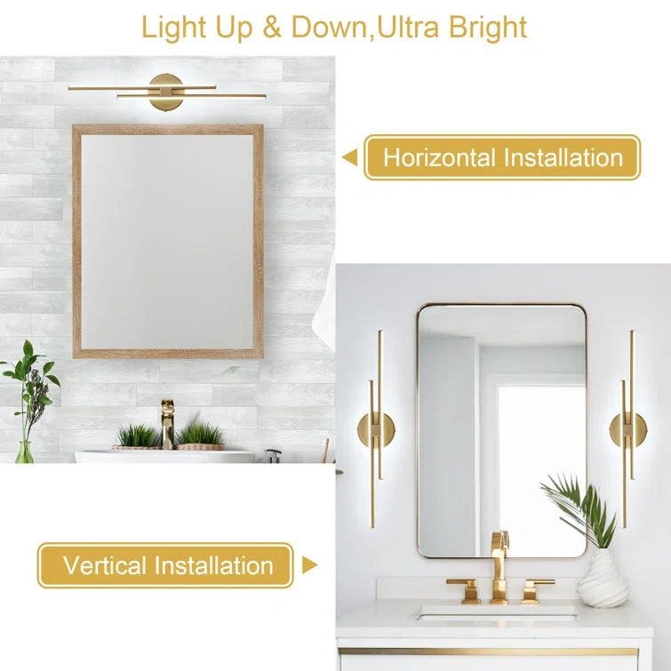 Glowlings 2-Light Dimmable Linear LED Bathroom Vanity Light