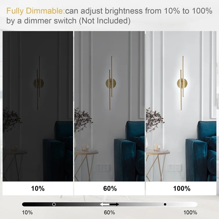 Glowlings 2-Light Dimmable Linear LED Bathroom Vanity Light