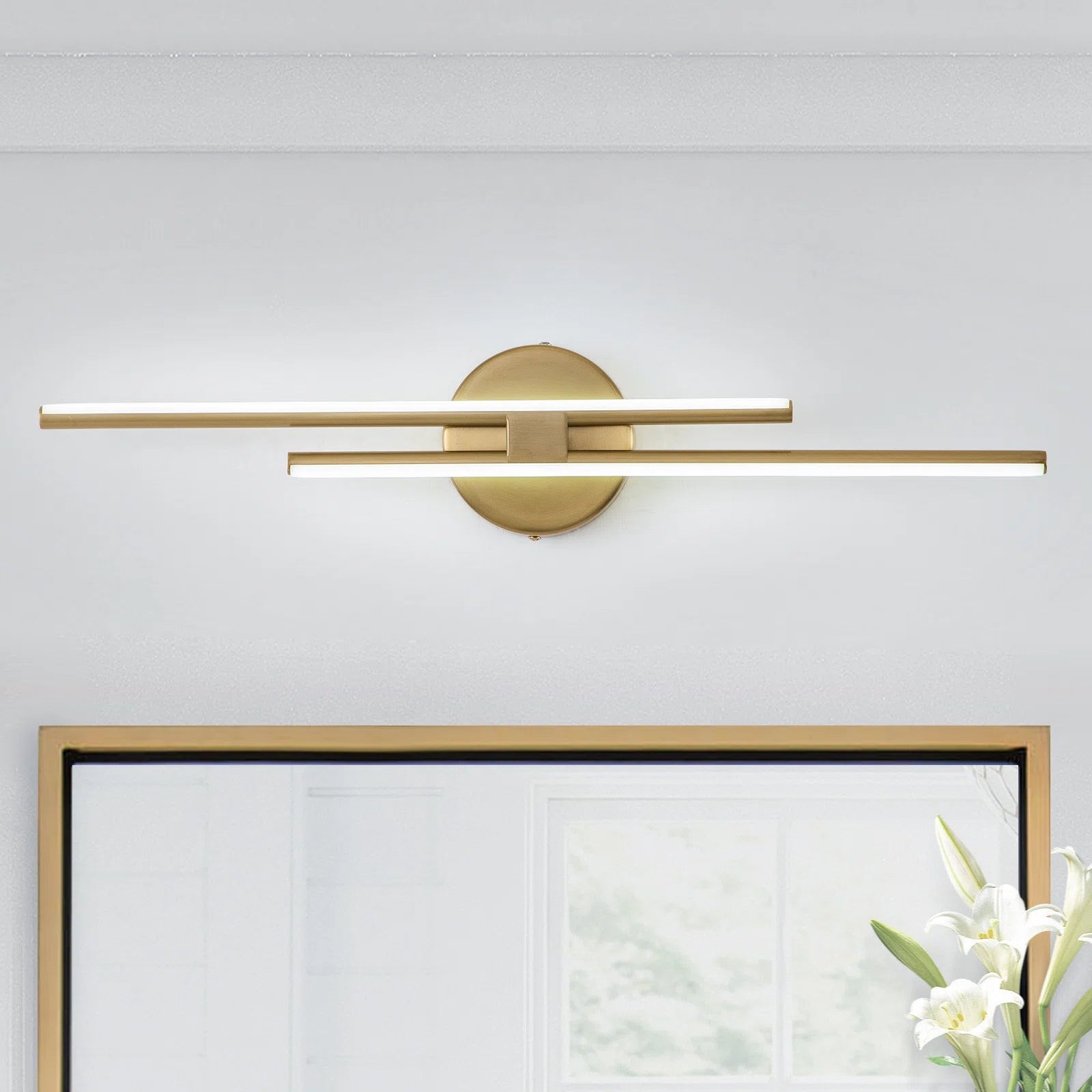 Glowlings 2-Light Dimmable Linear LED Bathroom Vanity Light