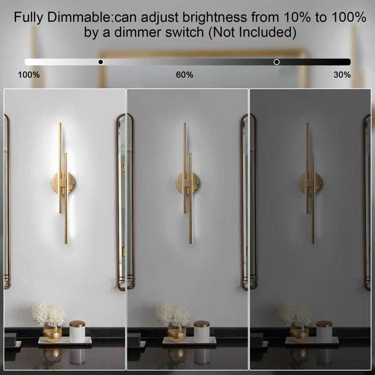 Glowlings 2-Light Dimmable Linear LED Bathroom Vanity Light