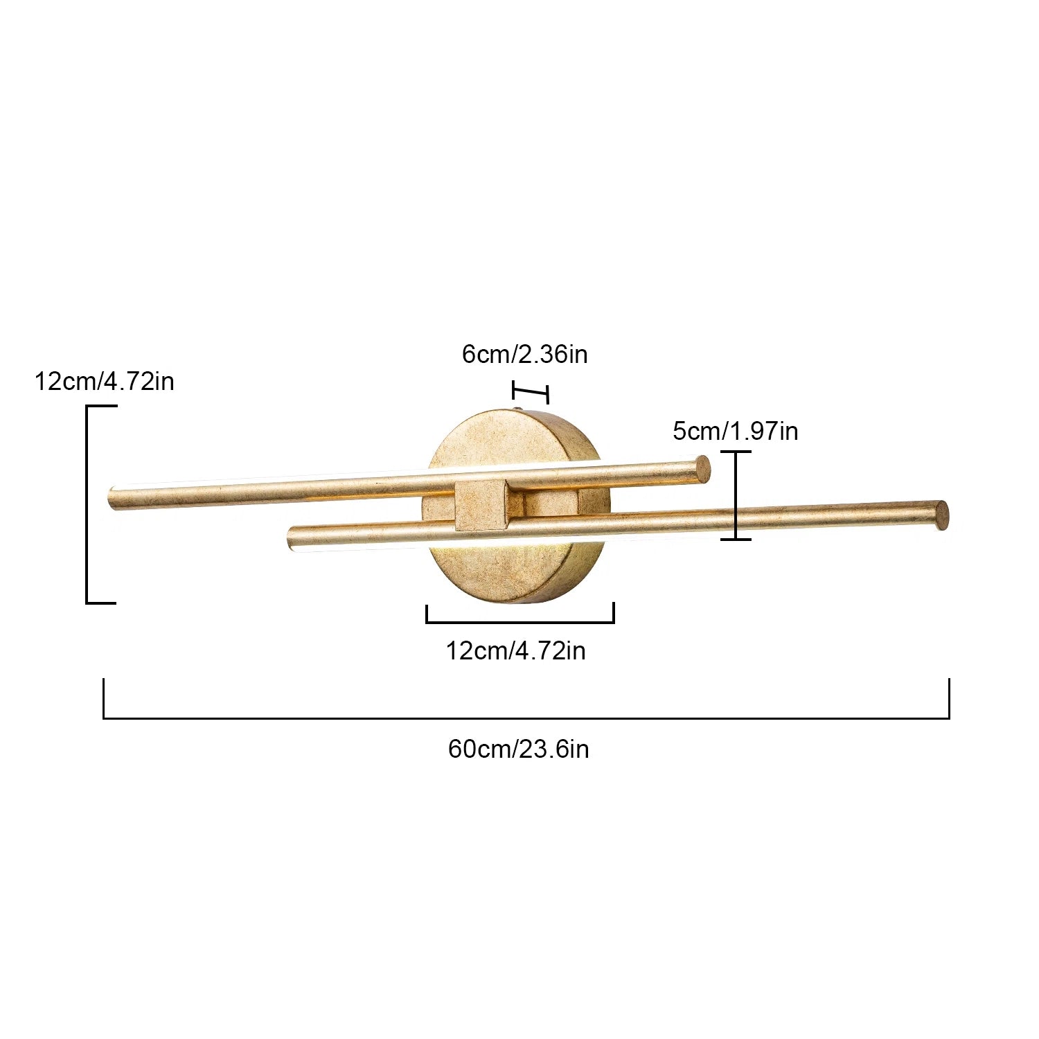 Glowlings 2-Light Dimmable Linear LED Bathroom Vanity Light