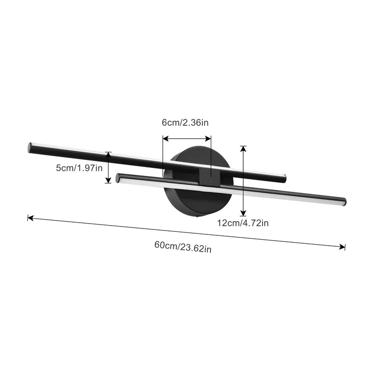 Glowlings 2-Light Dimmable Linear LED Bathroom Vanity Light