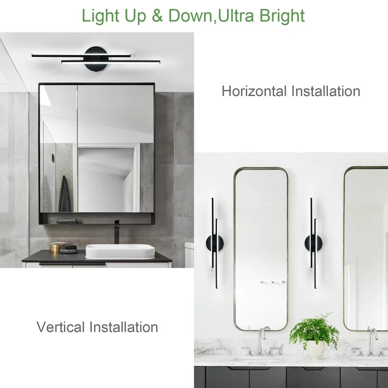 Glowlings 2-Light Dimmable Linear LED Bathroom Vanity Light