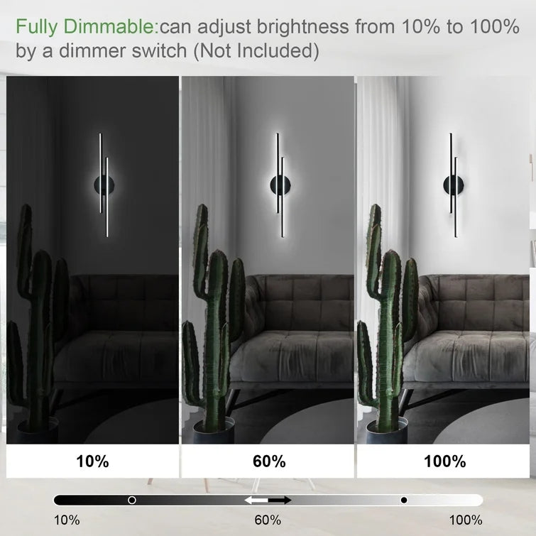 Glowlings 2-Light Dimmable Linear LED Bathroom Vanity Light