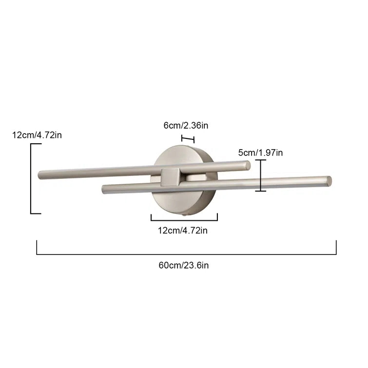 Glowlings 2-Light Dimmable Linear LED Bathroom Vanity Light