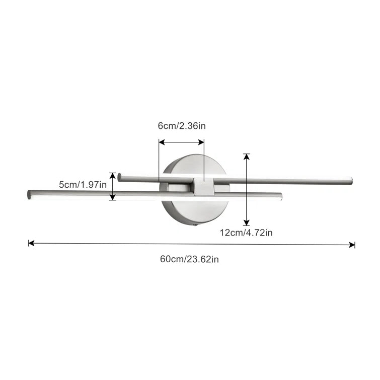 Glowlings 2-Light Dimmable Linear LED Bathroom Vanity Light