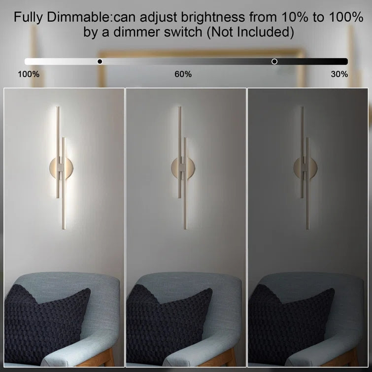 Glowlings 2-Light Dimmable Linear LED Bathroom Vanity Light