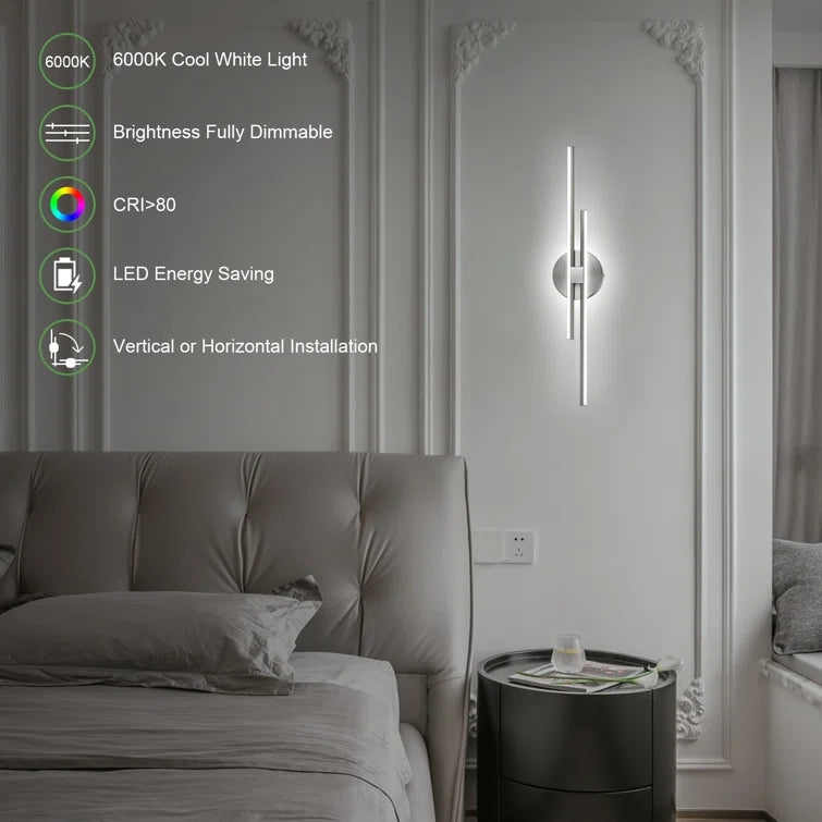 Glowlings 2-Light Dimmable Linear LED Bathroom Vanity Light
