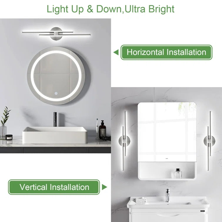 Glowlings 2-Light Dimmable Linear LED Bathroom Vanity Light